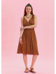 V Neck Robe Olive Authentic Dress 4516